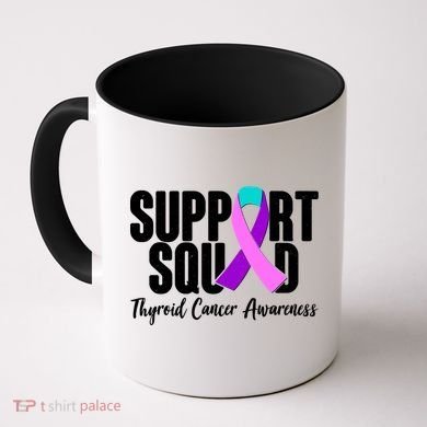 Support Squad Thyroid Cancer Awareness Coffee Mug