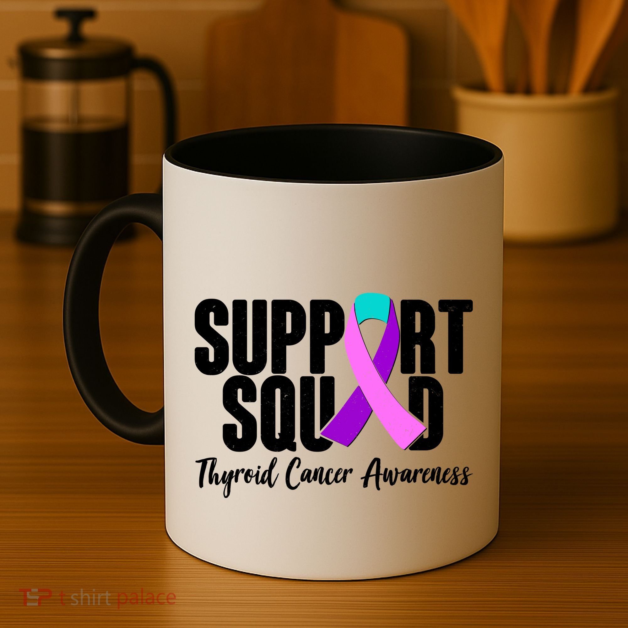 Support Squad Thyroid Cancer Awareness Coffee Mug