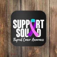 Support Squad Thyroid Cancer Awareness Coaster thumb 0