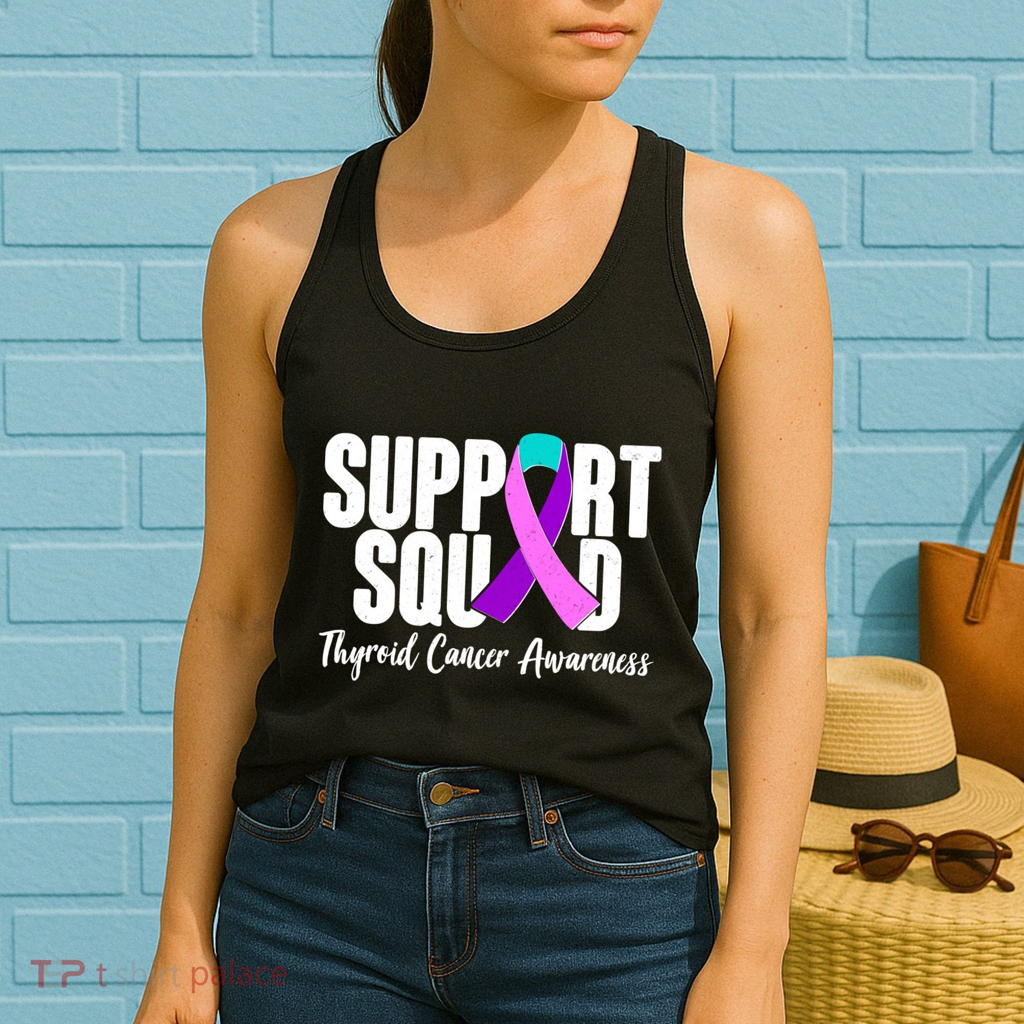 Support Squad Thyroid Cancer Awareness Women's Tank Top
