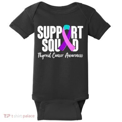 Support Squad Thyroid Cancer Awareness Baby Bodysuit