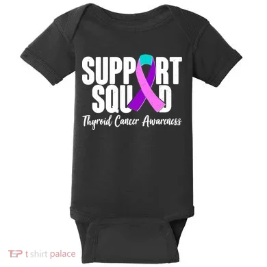 Support Squad Thyroid Cancer Awareness Baby Bodysuit