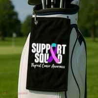 Support Squad Thyroid Cancer Awareness Golf Towel thumb 2