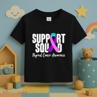 Support Squad Thyroid Cancer Awareness Toddler T-Shirt thumb 3