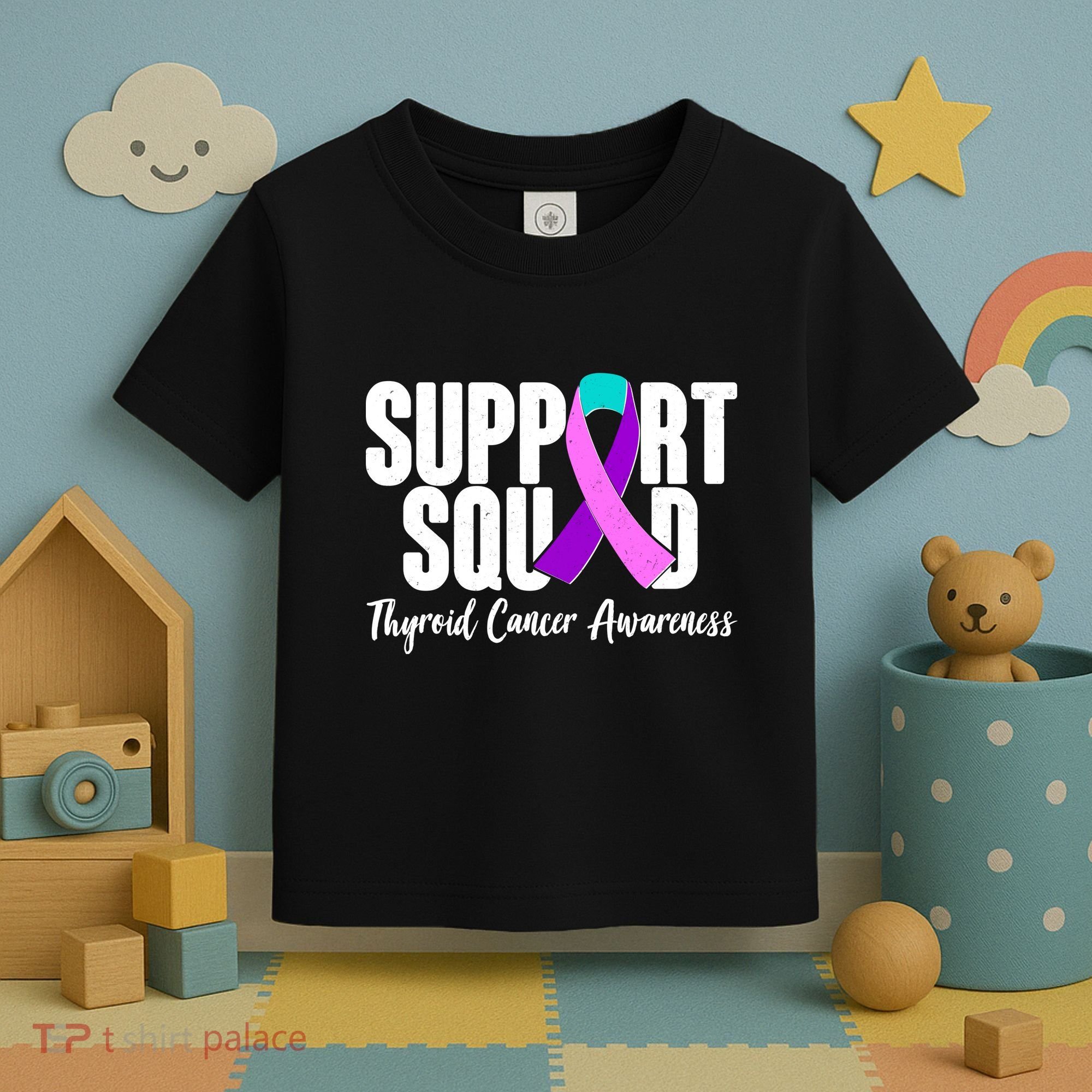 Support Squad Thyroid Cancer Awareness Toddler T-Shirt