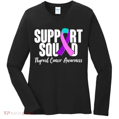 Support Squad Thyroid Cancer Awareness Women's Long Sleeve Shirt