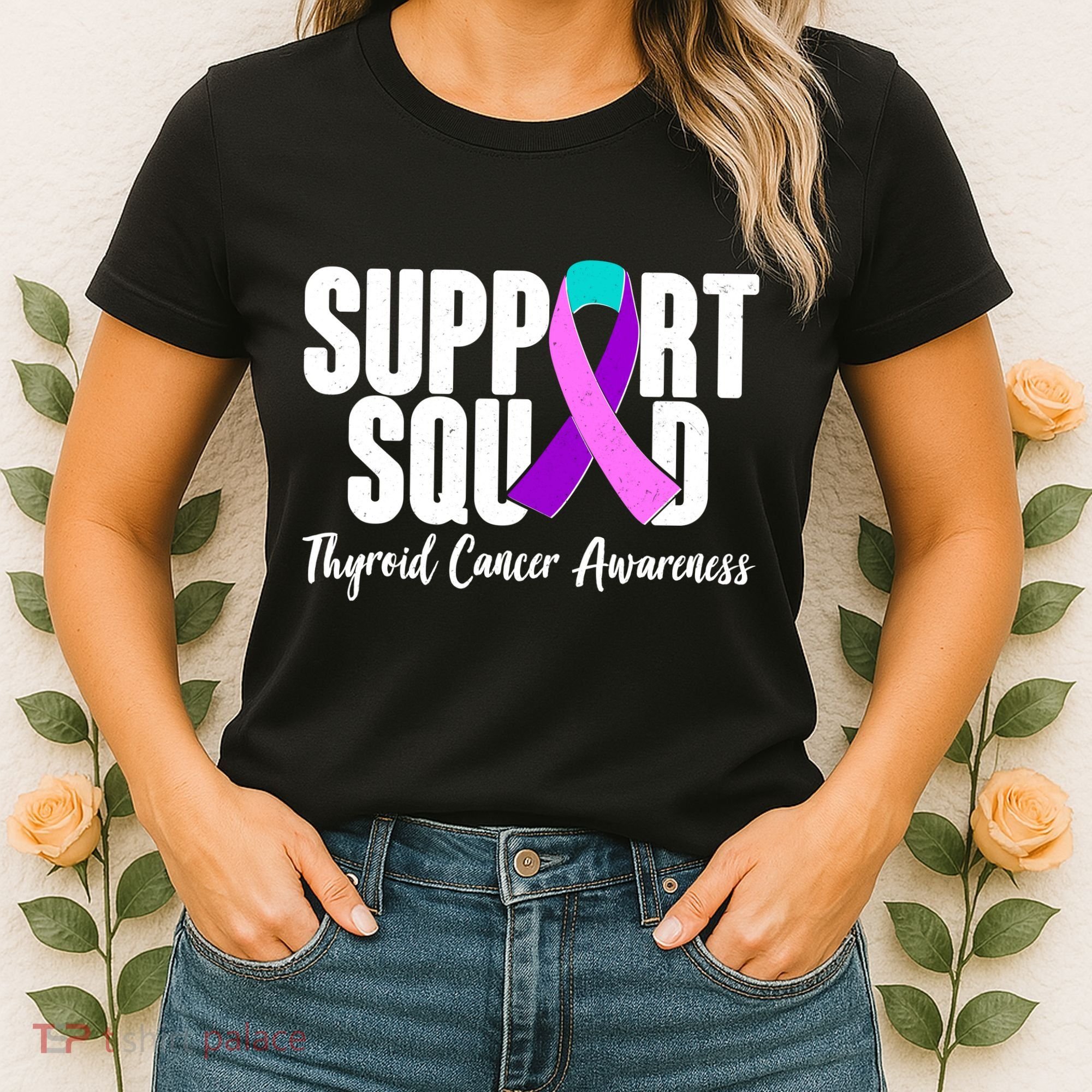 Support Squad Thyroid Cancer Awareness Women's T-Shirt