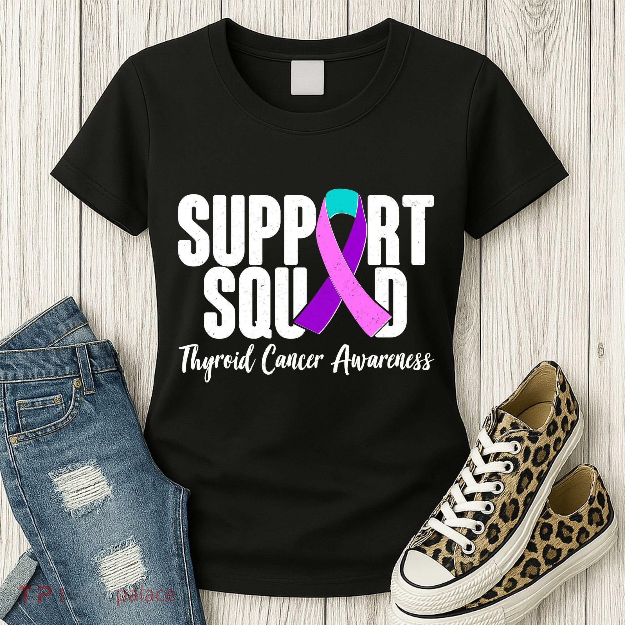 Support Squad Thyroid Cancer Awareness Women's T-Shirt