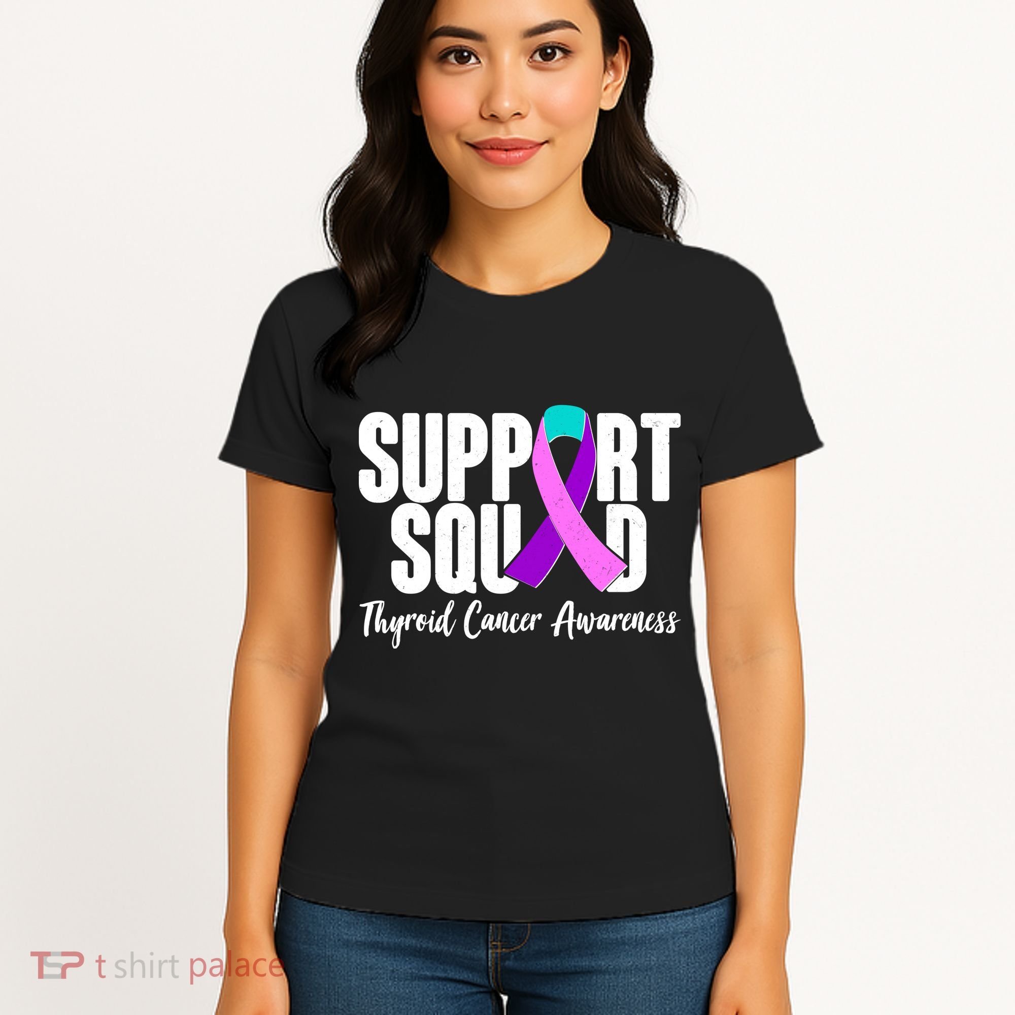 Support Squad Thyroid Cancer Awareness Women's T-Shirt