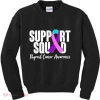 Support Squad Thyroid Cancer Awareness Kids Sweatshirt thumb 0