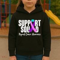 Support Squad Thyroid Cancer Awareness Kids Hoodie thumb 3