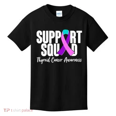 Support Squad Thyroid Cancer Awareness Kids T-Shirt