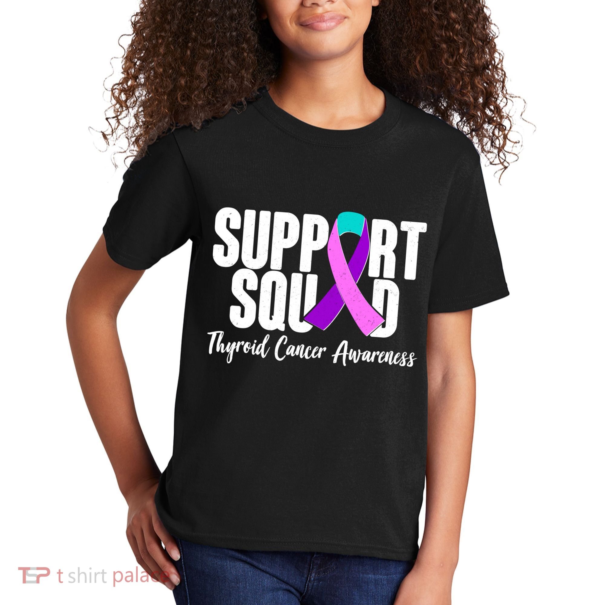 Support Squad Thyroid Cancer Awareness Kids T-Shirt
