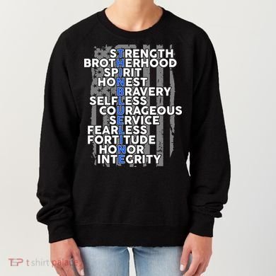 Support The Thin Blue Line US Flag Women's Sweatshirt