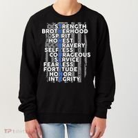 Support The Thin Blue Line US Flag Women's Sweatshirt thumb 0