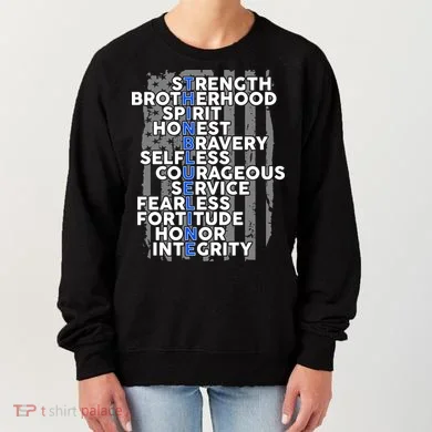 Support The Thin Blue Line US Flag Women's Sweatshirt