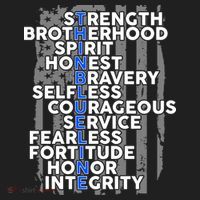 Support The Thin Blue Line US Flag Women's Sweatshirt thumb 2