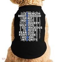 Support The Thin Blue Line US Flag Doggie Tank thumb 0