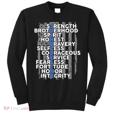 Support The Thin Blue Line US Flag Sweatshirt