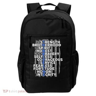 Support The Thin Blue Line US Flag Backpack