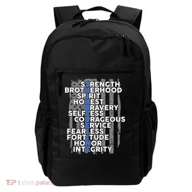 Support The Thin Blue Line US Flag Backpack