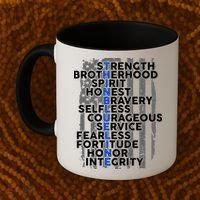 Support The Thin Blue Line US Flag Coffee Mug thumb 2