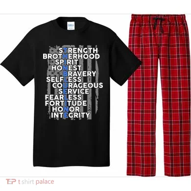 Support The Thin Blue Line US Flag Pajama Set