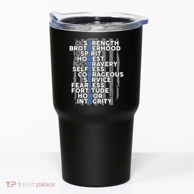 Support The Thin Blue Line US Flag Tumbler