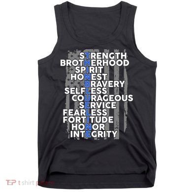 Support The Thin Blue Line US Flag Tank Top