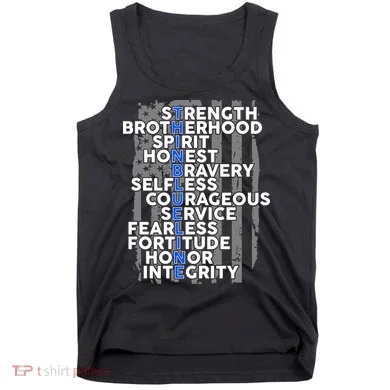 Support The Thin Blue Line US Flag Tank Top