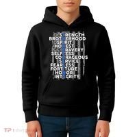 Support The Thin Blue Line US Flag Kids Hoodie thumb 4