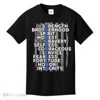 Support The Thin Blue Line US Flag Kids T-Shirt thumb 0