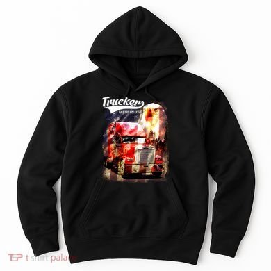 Support Trucker Made In USA Eagle Flag Hoodie