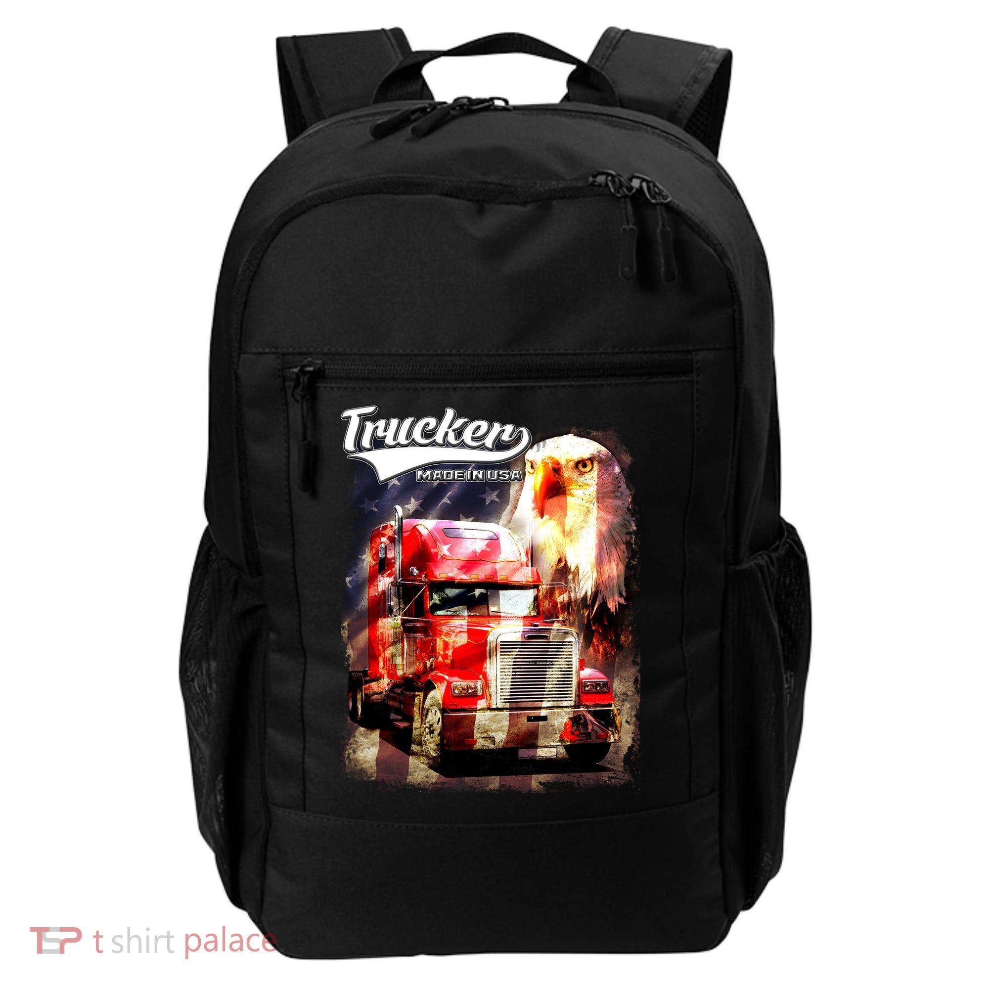 Support Trucker Made In USA Eagle Flag Backpack