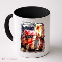 Support Trucker Made In USA Eagle Flag Coffee Mug thumb 0