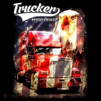 Support Trucker Made In USA Eagle Flag Coaster thumb 2