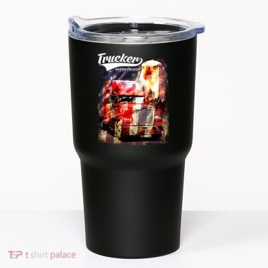 Support Trucker Made In USA Eagle Flag Tumbler