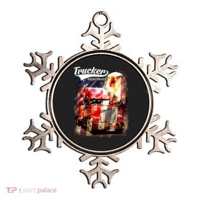 Support Trucker Made In USA Eagle Flag Ornament