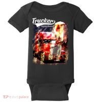 Support Trucker Made In USA Eagle Flag Baby Bodysuit thumb 0