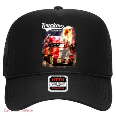 Support Trucker Made In USA Eagle Flag Hat