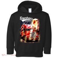 Support Trucker Made In USA Eagle Flag Toddler Hoodie thumb 0