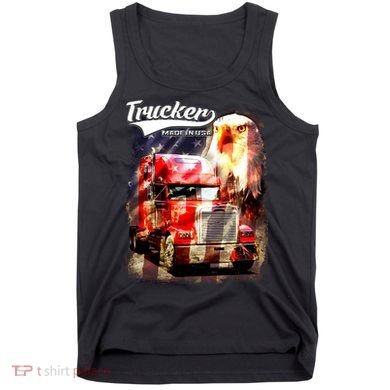 Support Trucker Made In USA Eagle Flag Tank Top