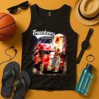 Support Trucker Made In USA Eagle Flag Tank Top thumb 4