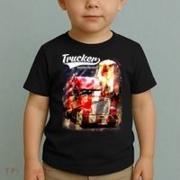 Support Trucker Made In USA Eagle Flag Toddler T-Shirt thumb 2