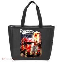 Support Trucker Made In USA Eagle Flag Tote Bag thumb 0