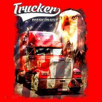 Support Trucker Made In USA Eagle Flag Santa Hat thumb 1