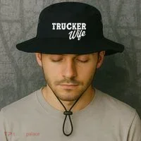 Support Trucker WIfe Bucket Hat thumb 2