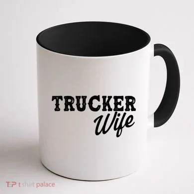Support Trucker WIfe Coffee Mug back