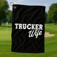 Support Trucker WIfe Golf Towel thumb 1