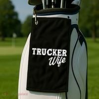 Support Trucker WIfe Golf Towel thumb 2